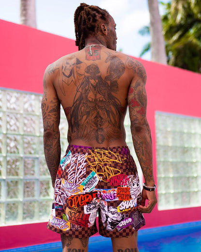SHARKS IN PARIS JETSKI SWIM TRUNKS | Sprayground Value