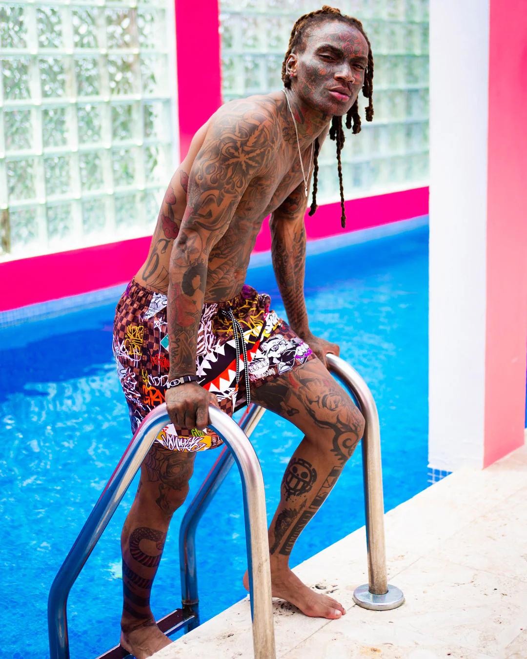 SHARKS IN PARIS JETSKI SWIM TRUNKS | Sprayground Value