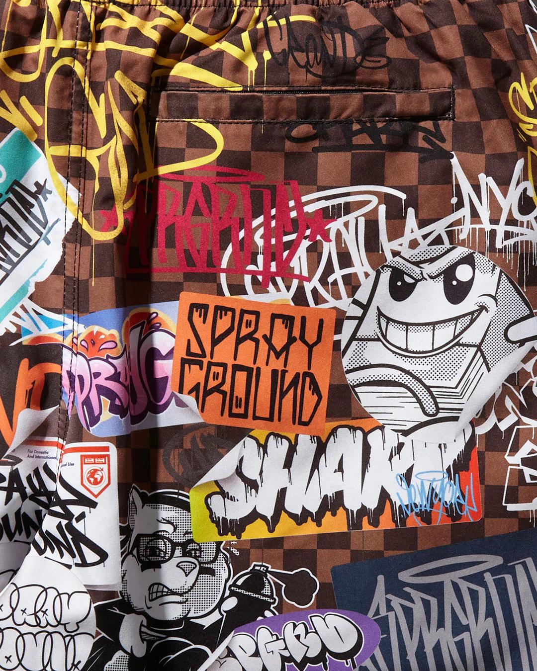 SHARKS IN PARIS JETSKI SWIM TRUNKS | Sprayground Value