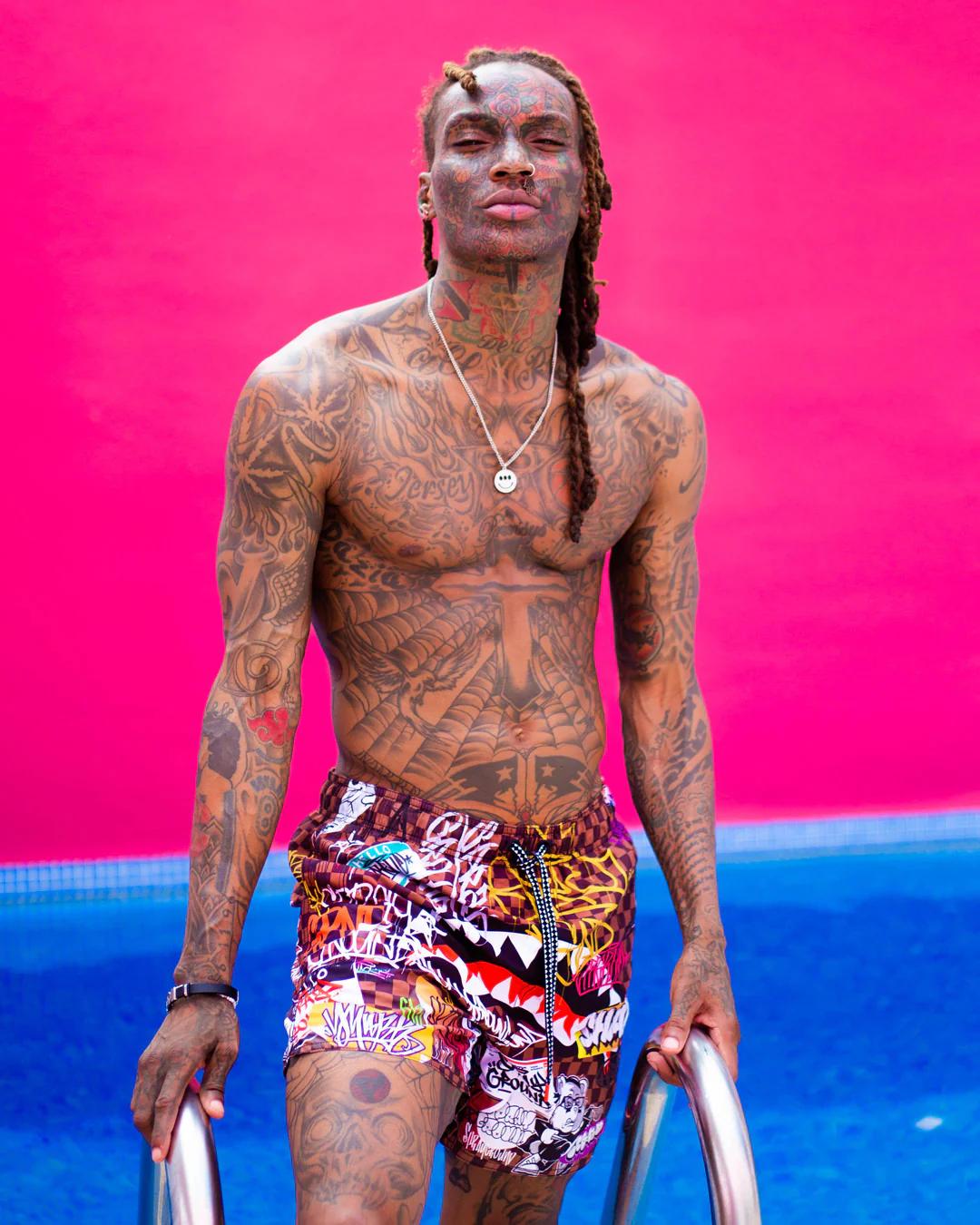 SHARKS IN PARIS JETSKI SWIM TRUNKS | Sprayground Value