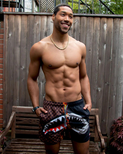 SHARKS IN PARIS UNSTOPPABLE SWIM TRUNKS | Sprayground Premium