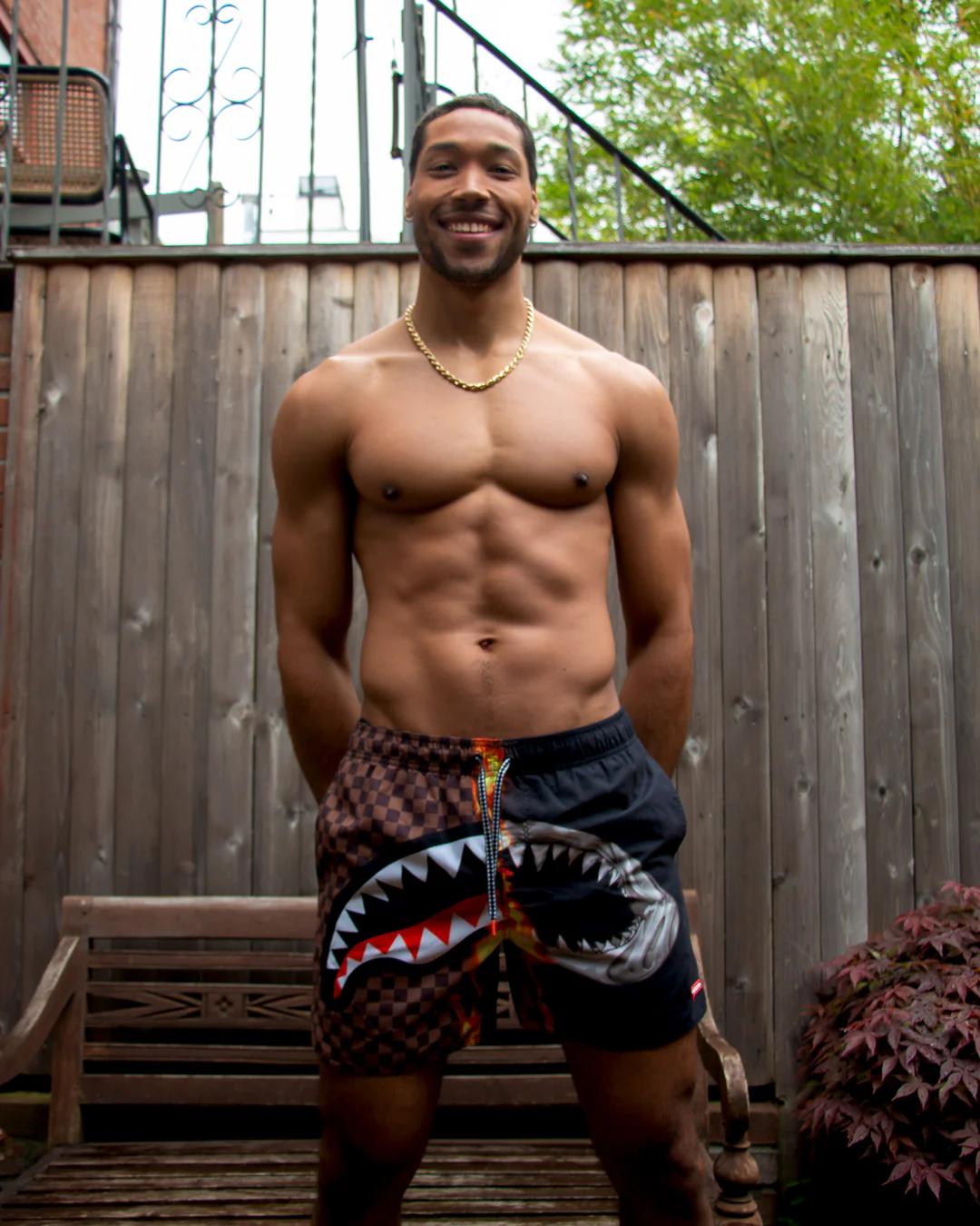 SHARKS IN PARIS UNSTOPPABLE SWIM TRUNKS | Sprayground Premium