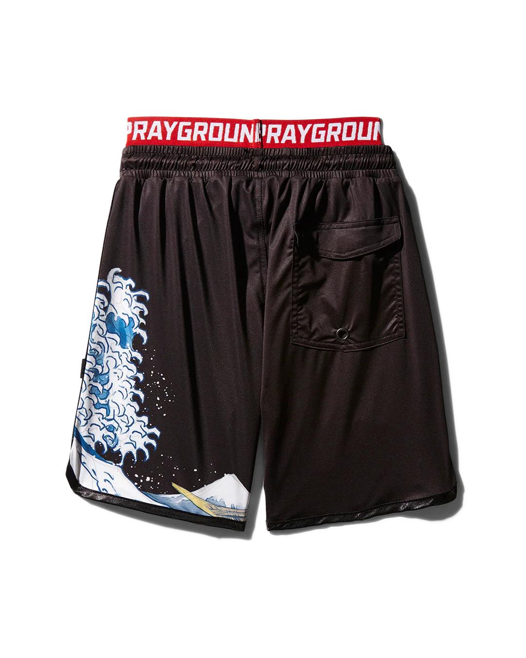 KIDS JAPAN WAVE SWIM TRUNKS (BLACK) | Sprayground Exclusive