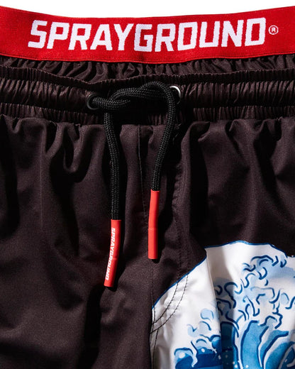 KIDS JAPAN WAVE SWIM TRUNKS (BLACK) | Sprayground Exclusive