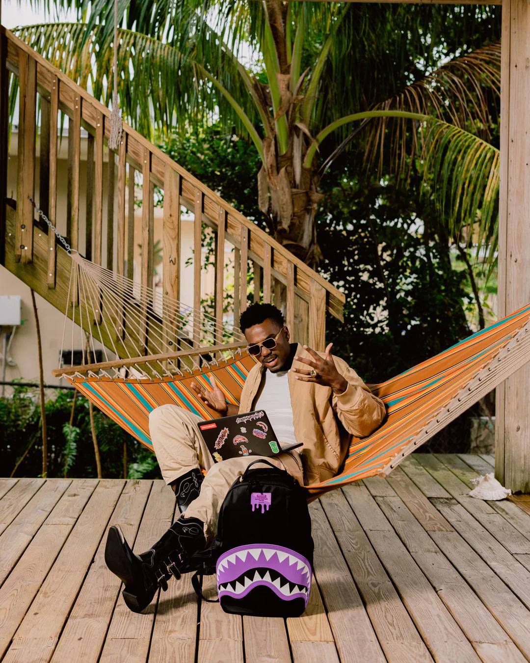 SHARK CENTRAL PASSPORT (PURPLE) BACKPACK | Sprayground Great Value