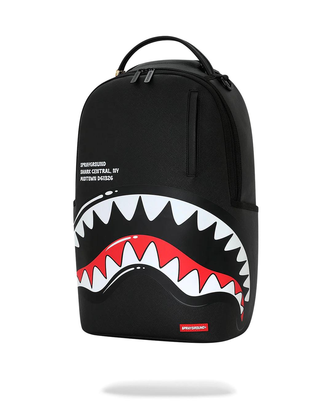 SHARK CENTRAL BUBBLE SHARK (BLK) BACKPACK | Sprayground Featured