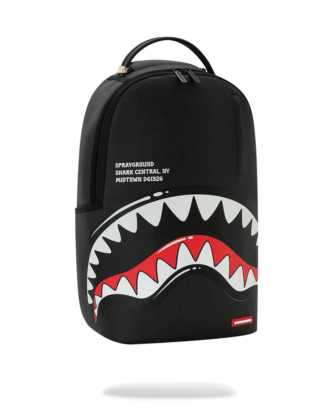 SHARK CENTRAL BUBBLE SHARK (BLK) BACKPACK | Sprayground Featured