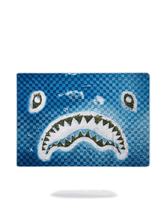 SHARK ISLAND PACKABLE BEACH MAT BLANKET WATER RESISTANT CONVERTIBLE TO | Sprayground Trending
