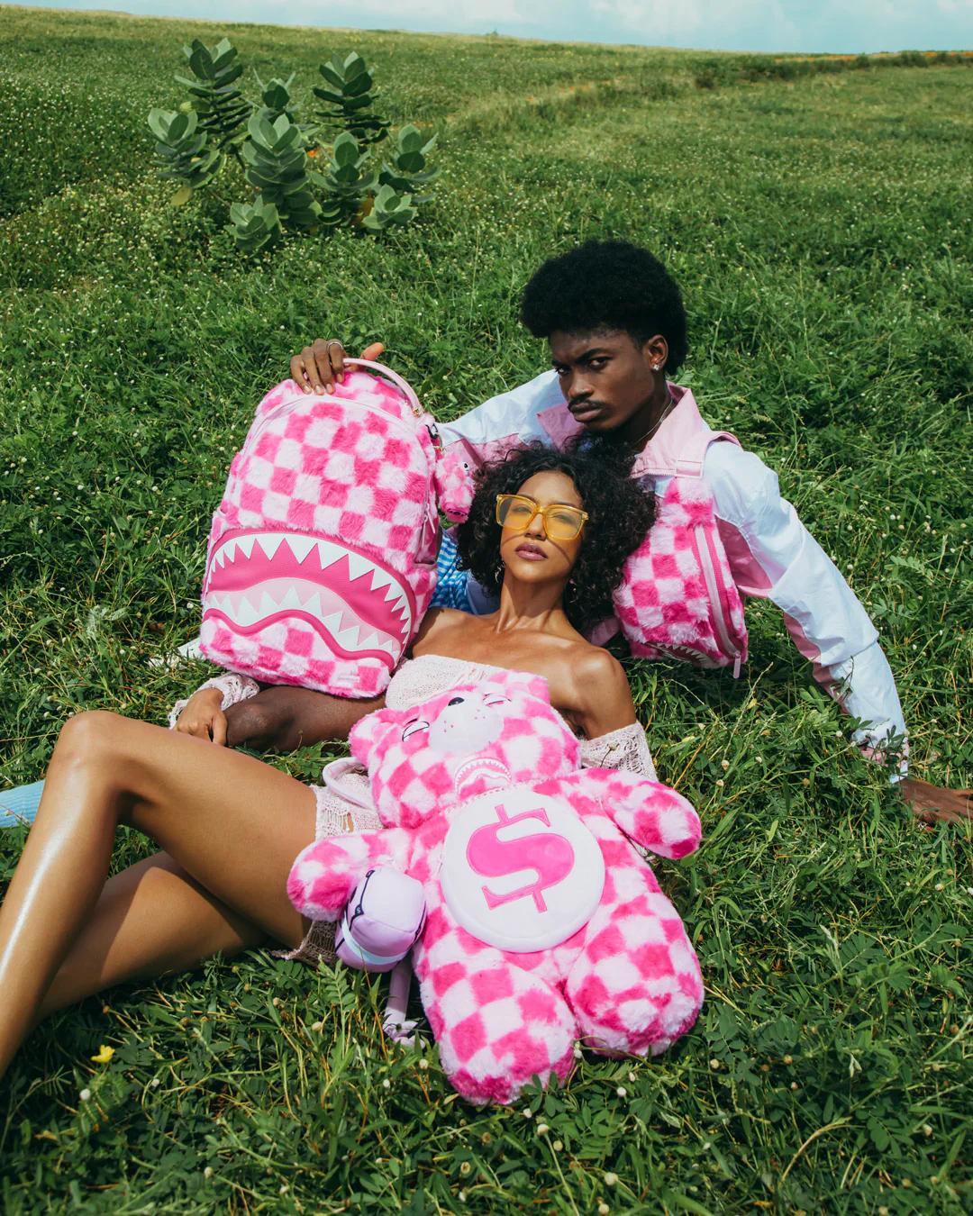 FURZILLA SHARK (PINK CHECK) SAVVY CROSSBODY | Sprayground Everyday