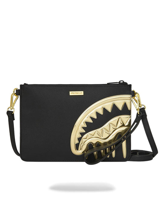 GOLDHEART SHARK DRIP CROSSOVER CLUTCH | Sprayground Signature