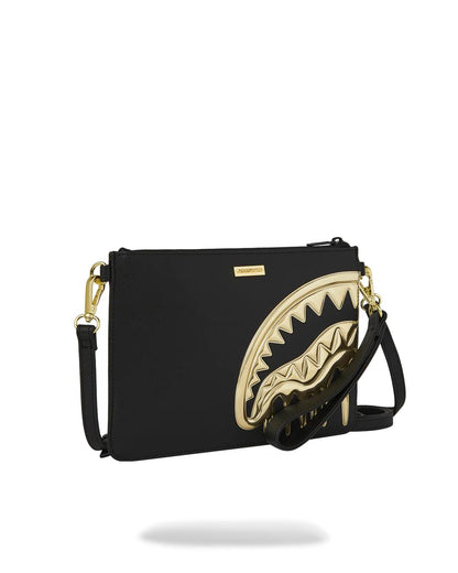 GOLDHEART SHARK DRIP CROSSOVER CLUTCH | Sprayground Signature
