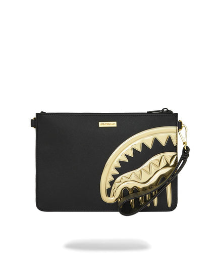 GOLDHEART SHARK DRIP CROSSOVER CLUTCH | Sprayground Signature