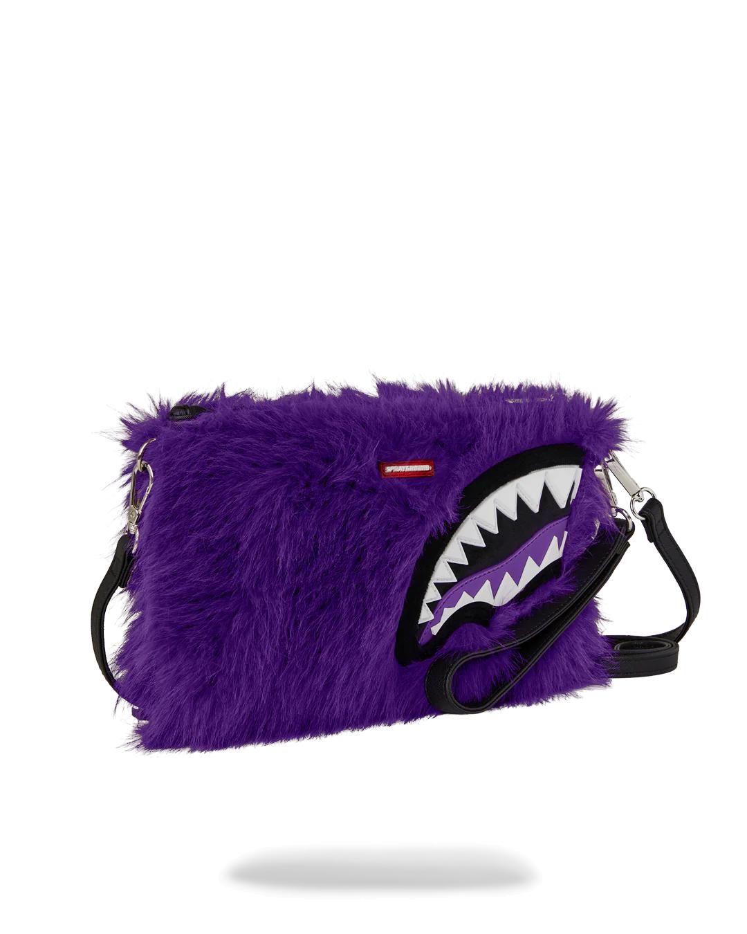 FURZILLA SHARK (PURP) CROSSOVER CLUTCH | Sprayground Classic