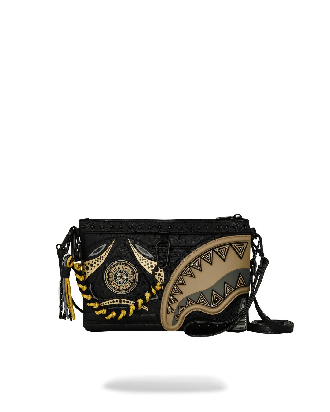A.I. AFRICAN INTELLIGENCE SHARKS OF THE GOLD OCEAN CROSSOVER CLUTCH - | Sprayground New