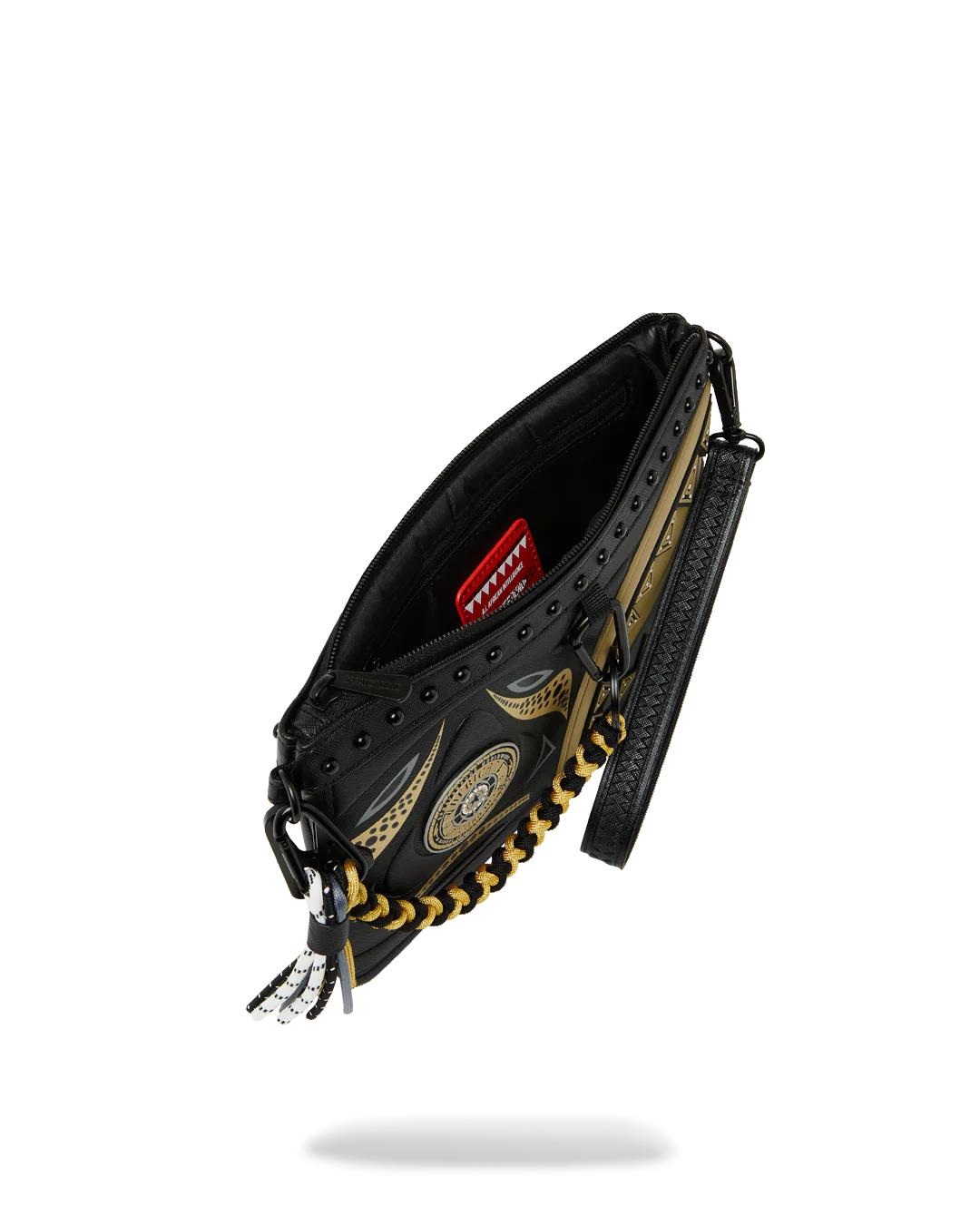 A.I. AFRICAN INTELLIGENCE SHARKS OF THE GOLD OCEAN CROSSOVER CLUTCH - | Sprayground New