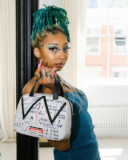 OFFICIAL BASQUIAT UNTITLED (CHEESE POPCORN) 1983 HANDBAG | Sprayground Essential