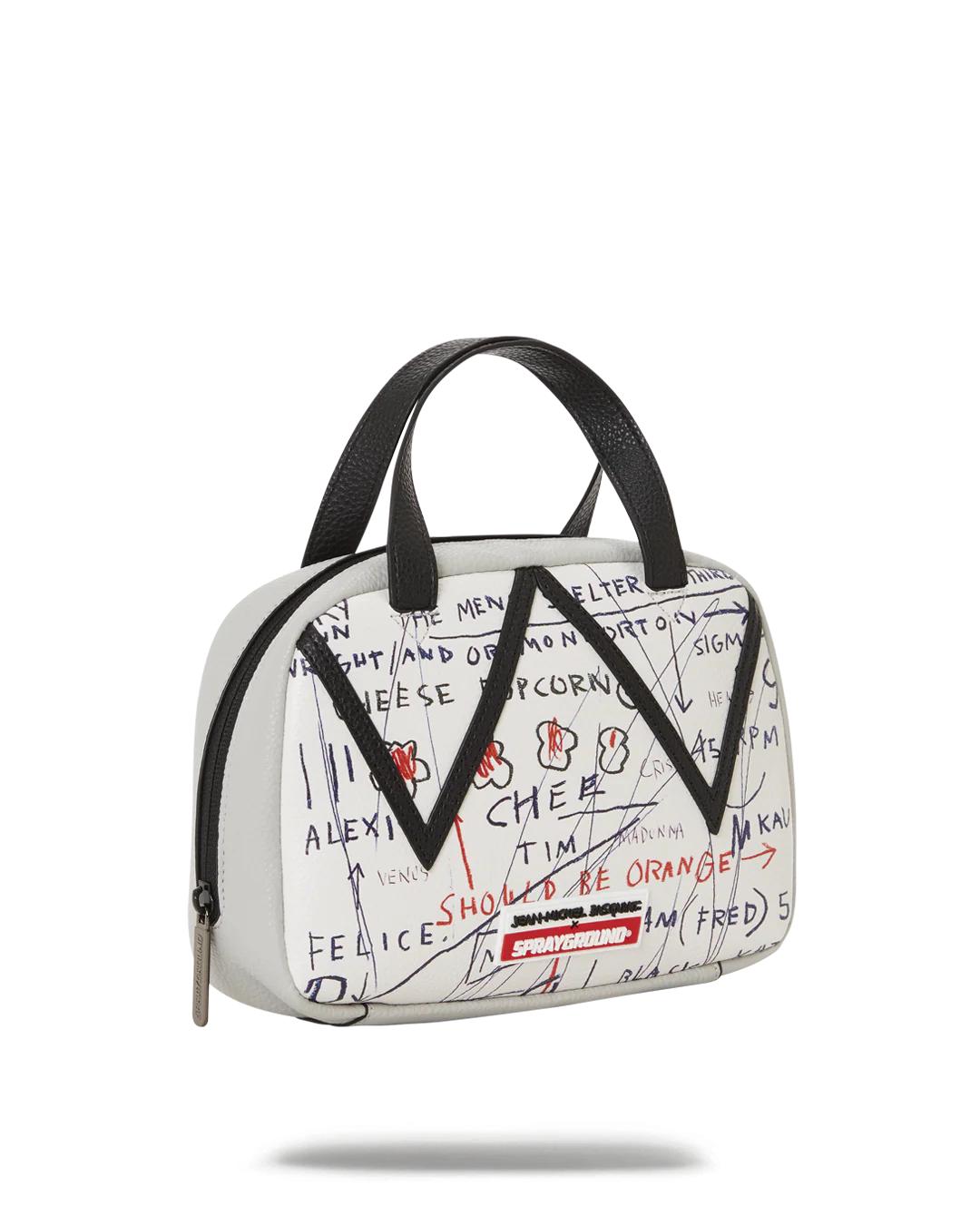 OFFICIAL BASQUIAT UNTITLED (CHEESE POPCORN) 1983 HANDBAG | Sprayground Essential