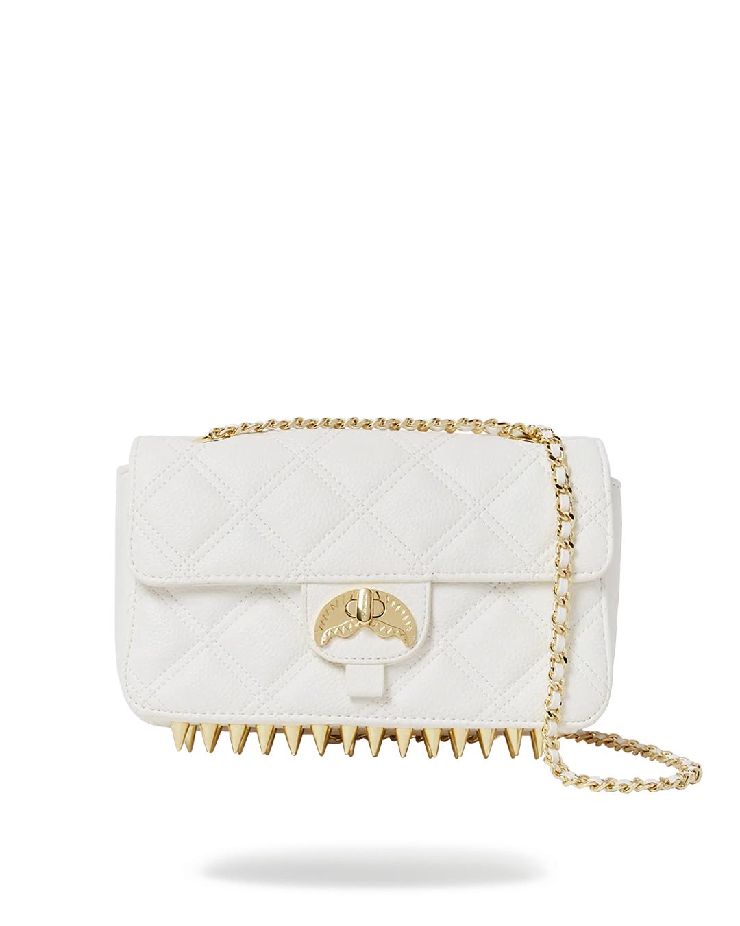 RIVIERA LE BLANC GOLD CHAIN SHARK HANDBAG | Sprayground Latest