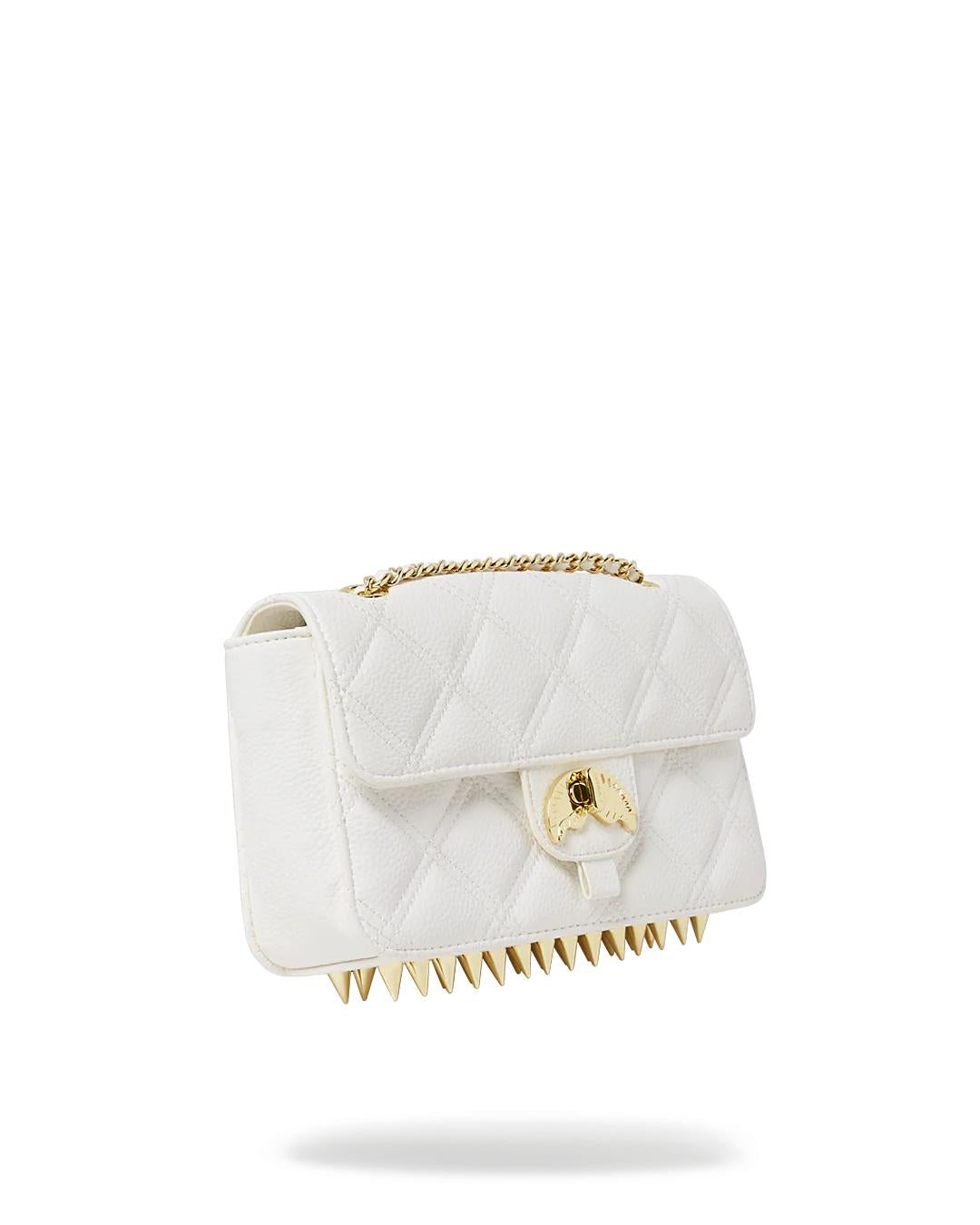 RIVIERA LE BLANC GOLD CHAIN SHARK HANDBAG | Sprayground Latest