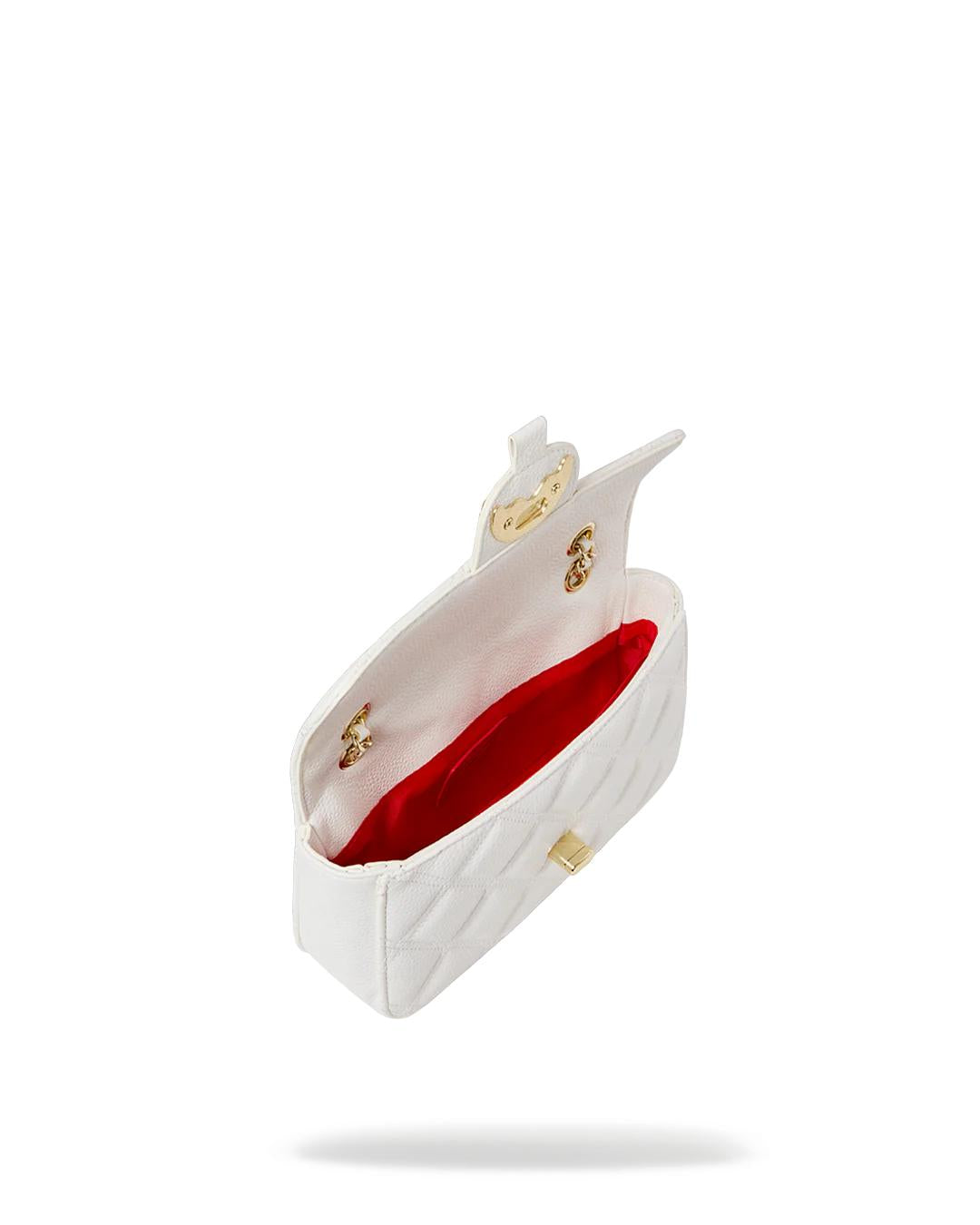 RIVIERA LE BLANC GOLD CHAIN SHARK HANDBAG | Sprayground Latest