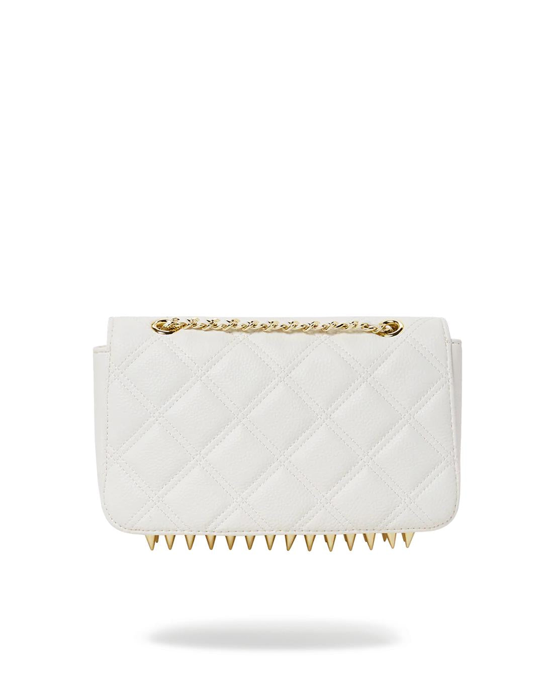 RIVIERA LE BLANC GOLD CHAIN SHARK HANDBAG | Sprayground Latest