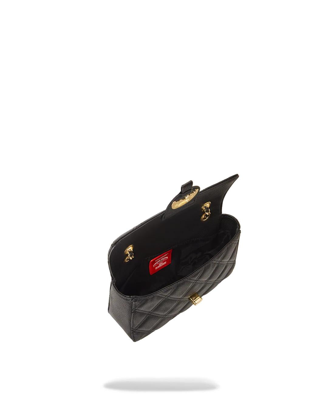 NOIR QUILT GOLD CHAIN SHARK HANDBAG | Sprayground Premium