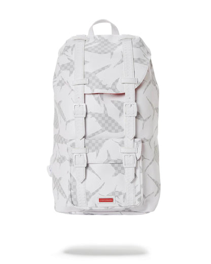 SHARK CHECK (WHITE) HILLS BACKPACK | Sprayground Featured