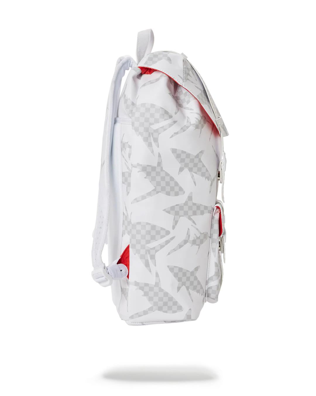SHARK CHECK (WHITE) HILLS BACKPACK | Sprayground Featured