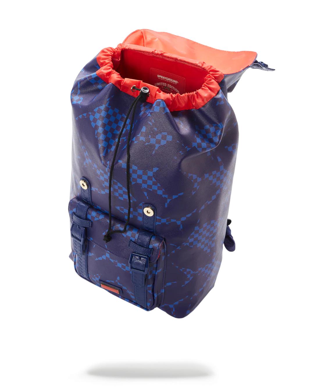 SHARK CHECK (BLUE) HILLS BACKPACK | Sprayground Popular