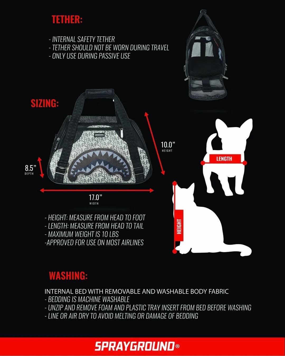 SG ALL DAY PET CARRIER | Sprayground Exclusive