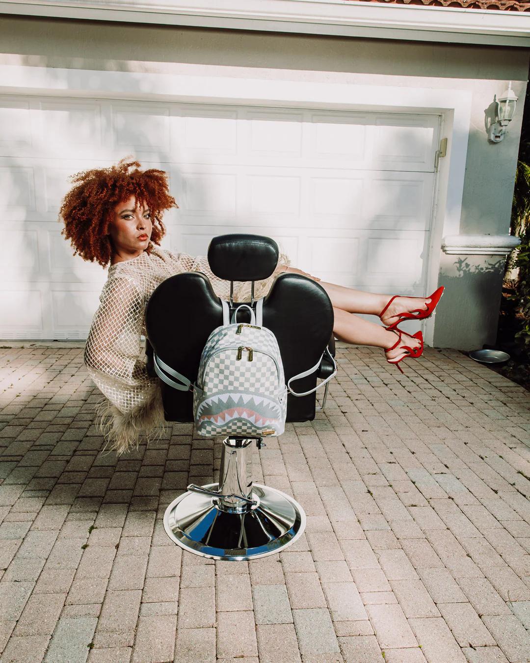 KNIT SHARKS IN PARIS IN CREAM SAVAGE BACKPACK | Sprayground Featured