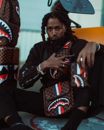 SHARKS IN PARIS GT MESSENGER SLING BAG | Sprayground Value
