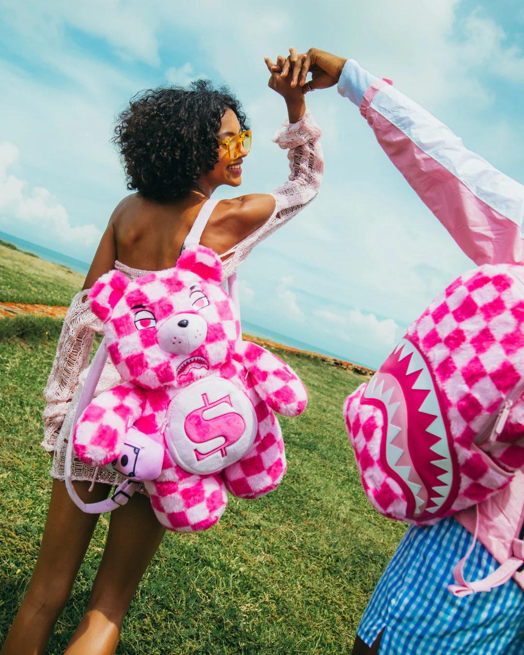 FURZILLA SHARK (PINK CHECK) MONEYBEAR BACKPACK | Sprayground Popular