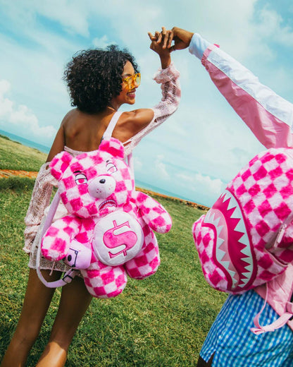 FURZILLA SHARK (PINK CHECK) MONEYBEAR BACKPACK | Sprayground Popular