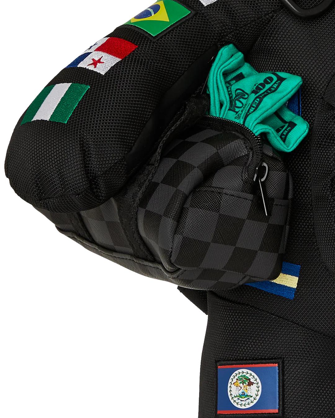 JAMES FIRST CLASS GLOBAL FLAGS MONEYBEAR BACKPACK | Sprayground Value