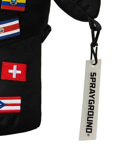 JAMES FIRST CLASS GLOBAL FLAGS MONEYBEAR BACKPACK | Sprayground Value