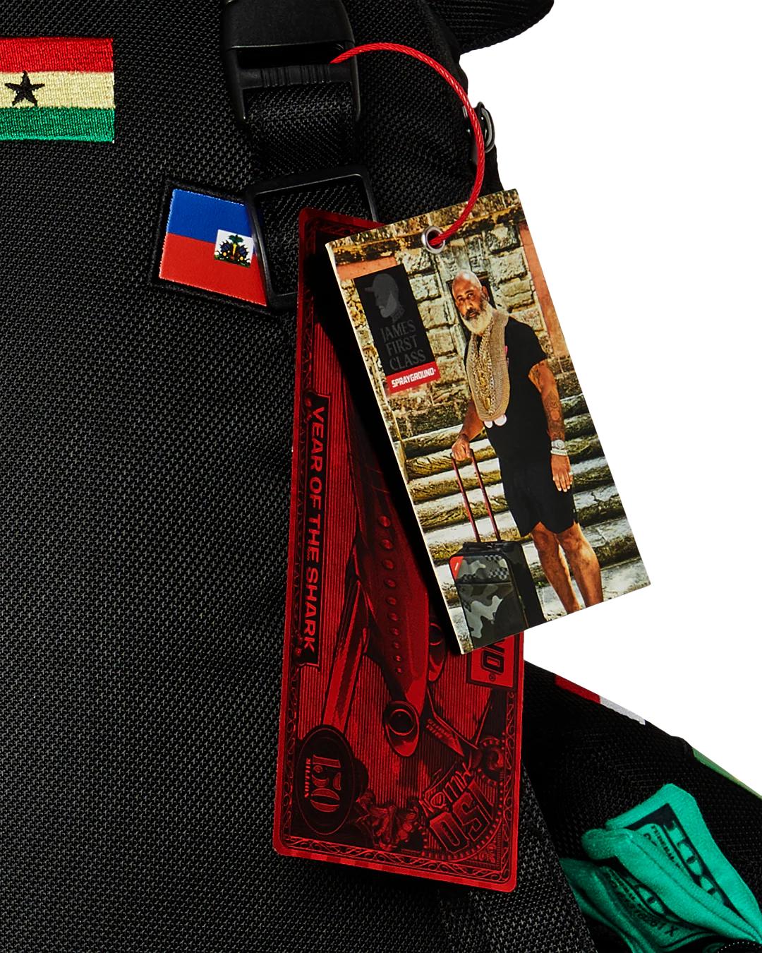 JAMES FIRST CLASS GLOBAL FLAGS MONEYBEAR BACKPACK | Sprayground Value