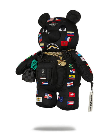 JAMES FIRST CLASS GLOBAL FLAGS MONEYBEAR BACKPACK | Sprayground Value