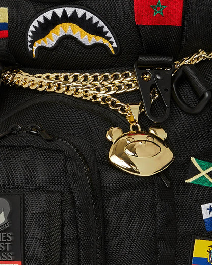 JAMES FIRST CLASS GLOBAL FLAGS MONEYBEAR BACKPACK | Sprayground Value