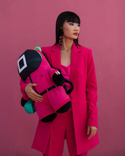 SQUID GAME COLLAB PINK SOLDIERS BEAR BACKPACK | Sprayground Signature