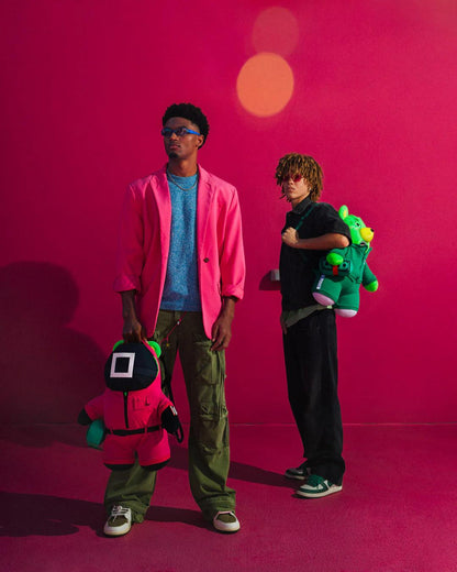 SQUID GAME COLLAB PINK SOLDIERS BEAR BACKPACK | Sprayground Signature