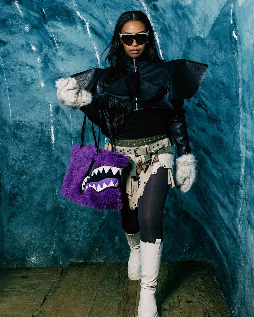 FURZILLA SHARK (PURP) TOTE | Sprayground Best Seller