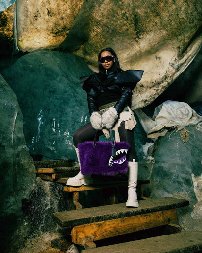 FURZILLA SHARK (PURP) TOTE | Sprayground Best Seller