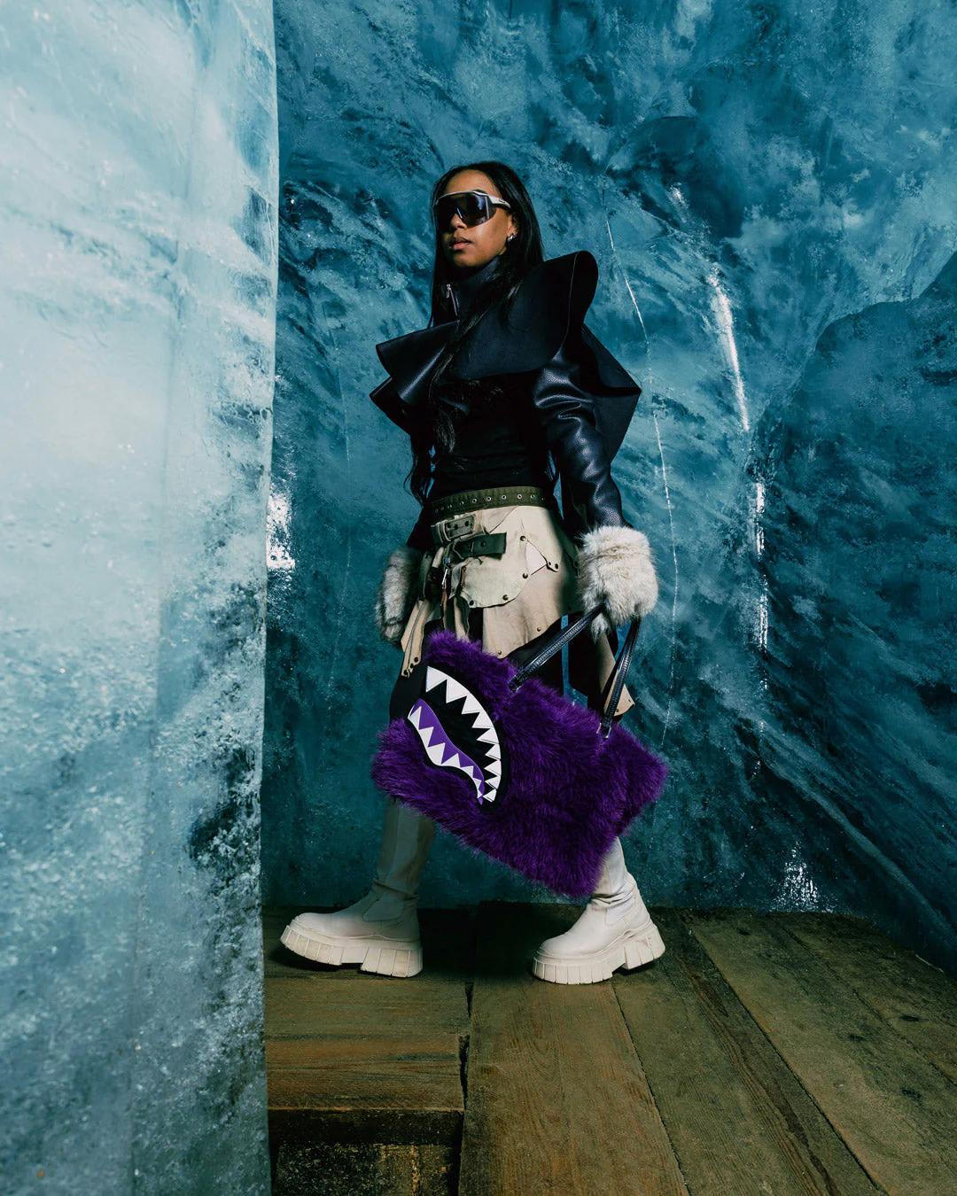 FURZILLA SHARK (PURP) TOTE | Sprayground Best Seller