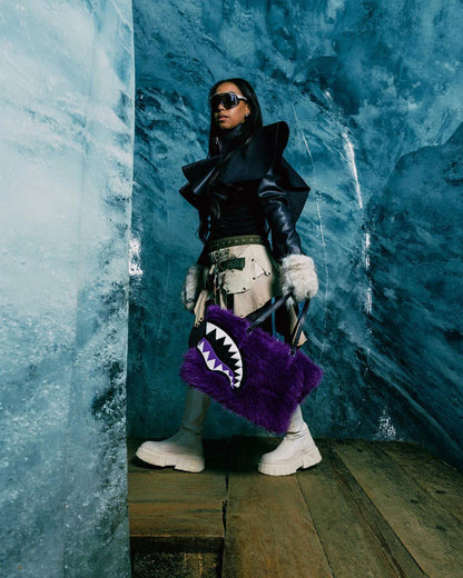 FURZILLA SHARK (PURP) TOTE | Sprayground Best Seller