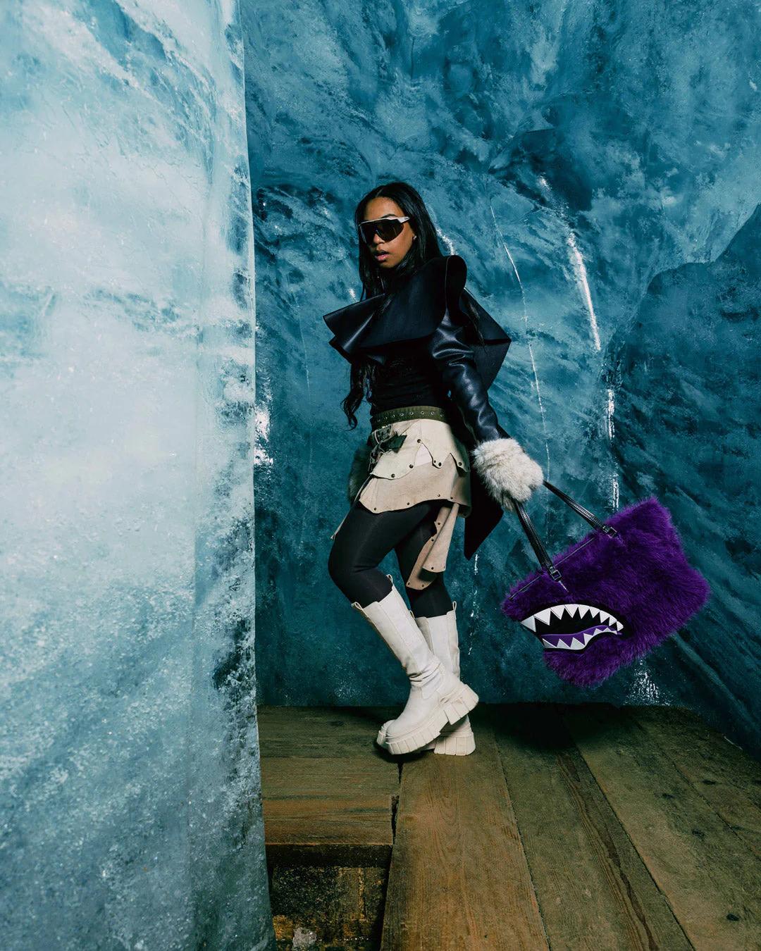 FURZILLA SHARK (PURP) TOTE | Sprayground Best Seller