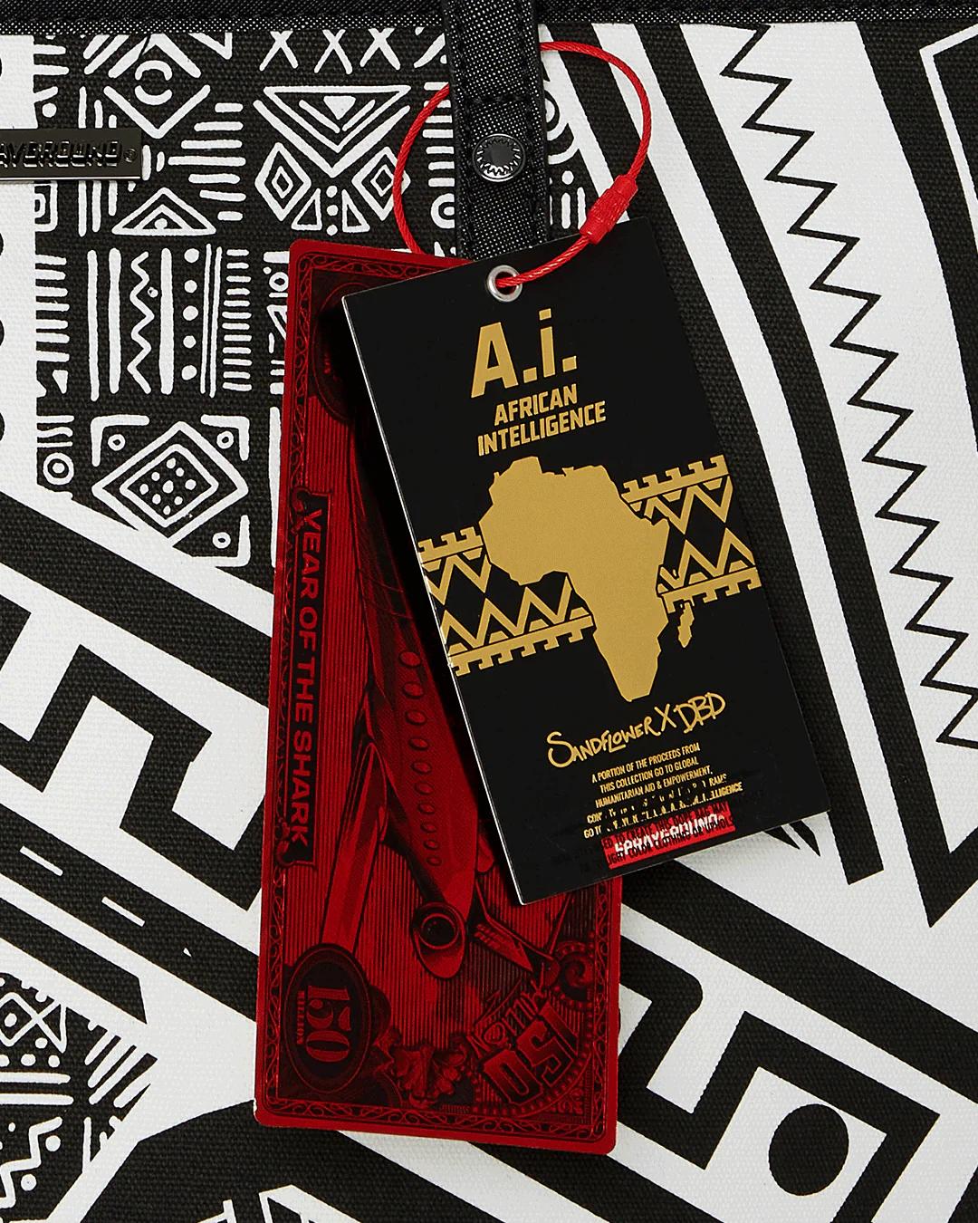 A.I. AFRICAN INTELLIGENCE THE SKYHAWK WING TOTE - SANDFLOWER COLLAB | Sprayground Essential