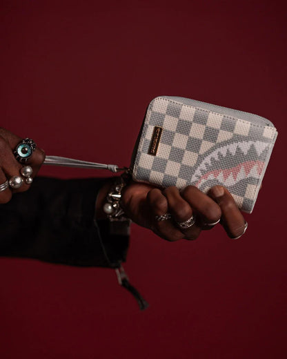 KNIT SHARKS IN PARIS IN CREAM WALLET | Sprayground Featured
