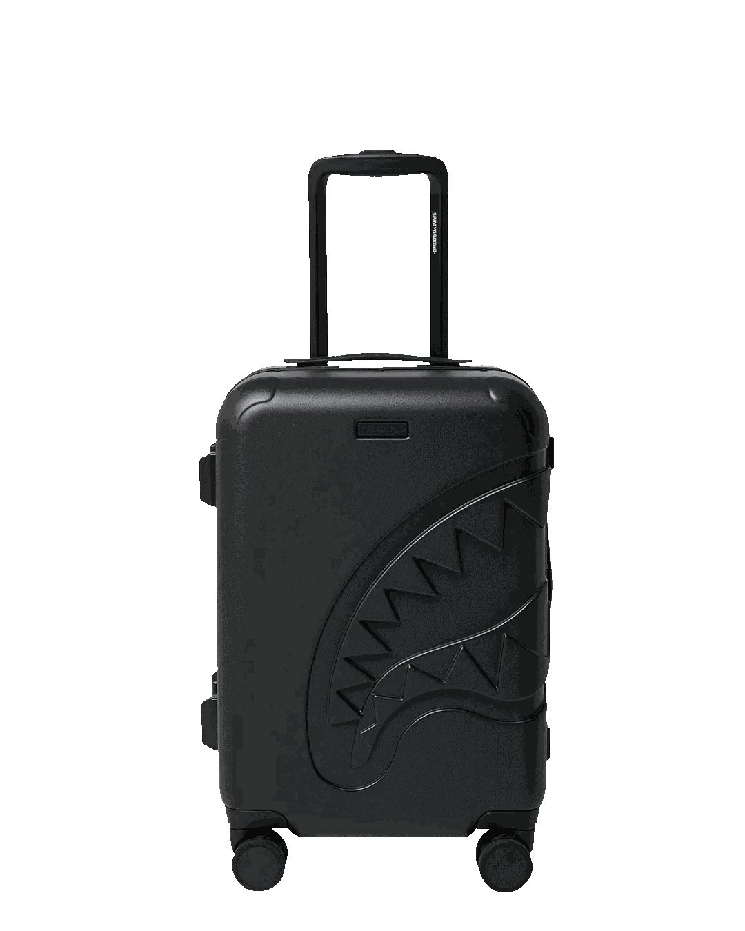 THE JOURNEY BEGINS SHARKITECTURE CARRY-ON LUGGAGE BLACK WITH EXTRA STI | Sprayground Essential