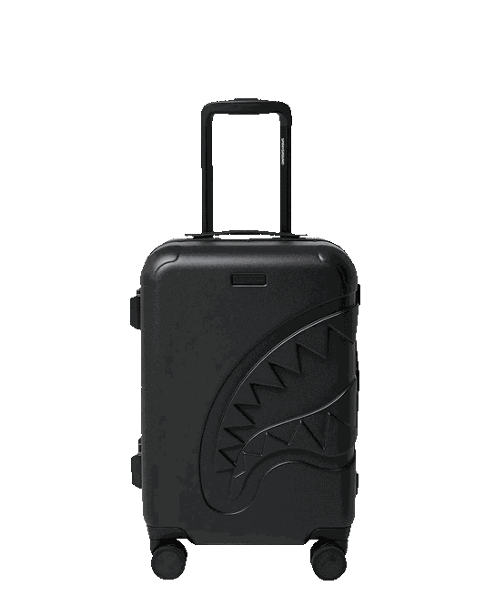 THE JOURNEY BEGINS SHARKITECTURE CARRY-ON LUGGAGE BLACK WITH EXTRA STI | Sprayground Essential